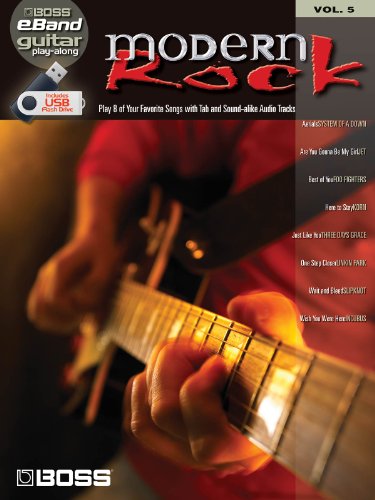 Boss eBand Guitar Play-Along Volume 5: Modern Rock: Songbook, Play-Along, Datenträger Sonstige für Gitarre (Book & Usb): Boss Eband Guitar Play-Along / Includes USB Flash Drive